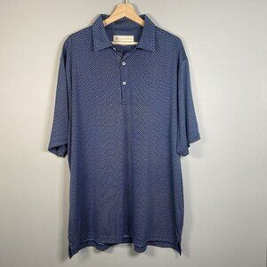Donald Ross X-Large Men's Golf Polo Blue Dot Shirt Athletic Lightweight Business